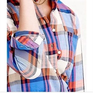 J. Crew Pacey Plaid Classic-fit Boy button up Shirt
